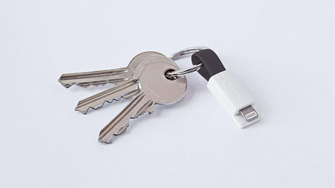 The inCharge wraps around your keychain, and stays in place solely through the power of magnets. The result is incredibly small and minimal, but with a chance of falling off without you noticing.